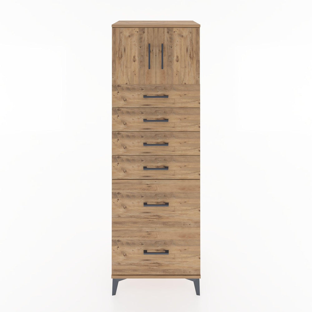 Woodntry Modular Cabinet Pine 60x44x170 cm with Doors and Drawers KC17-3