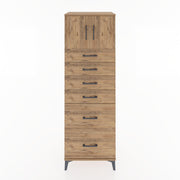 Woodntry Modüler Dolap Çam 60x44x170 cm Kapaklı ve Çekmeceli KC17-3