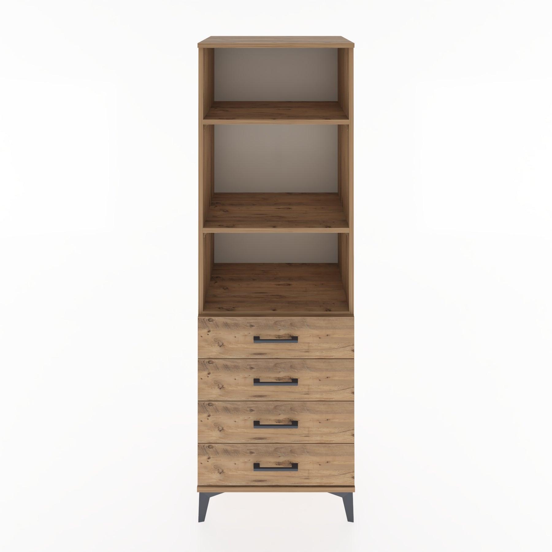 Woodntry Modular Cabinet Pine 60x44x170 cm with Drawers and Shelves CR36-3