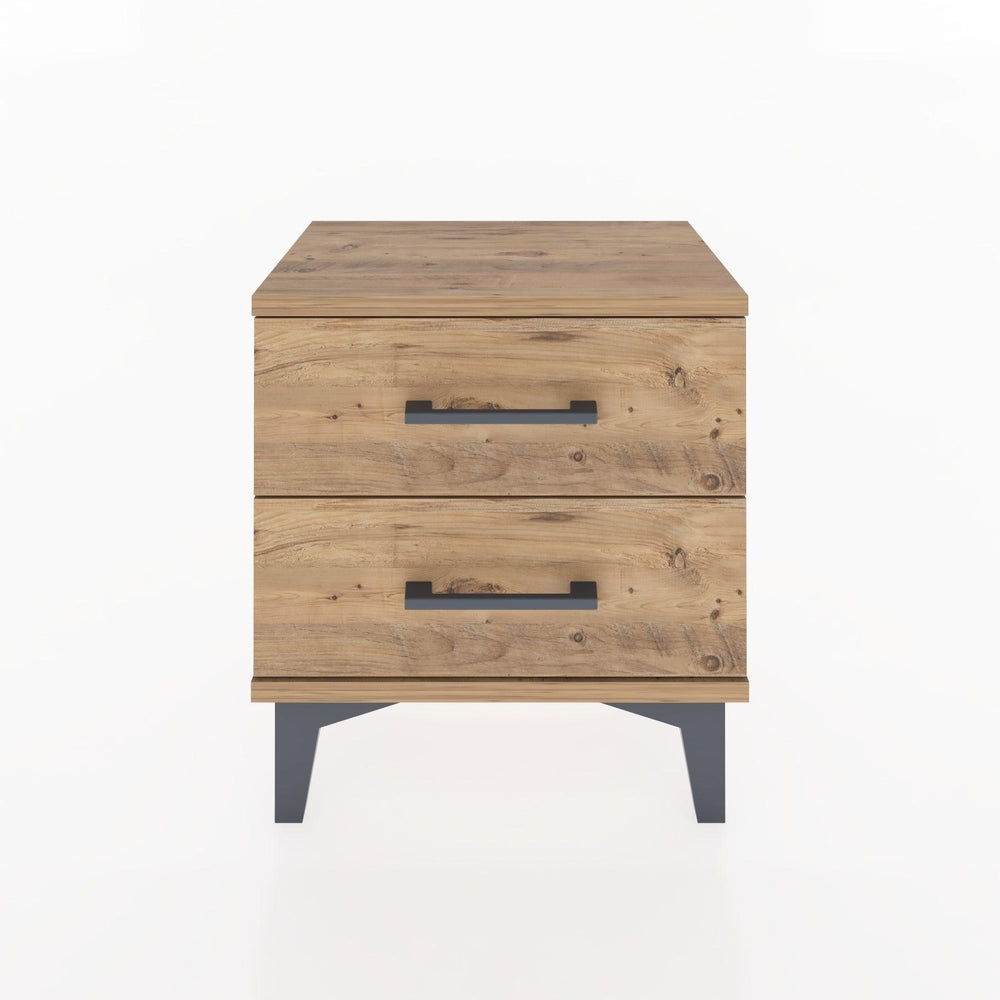 Woodntry Modüler Komodin İki Çekmeceli 44x30x36 cm Çam - Woodntry