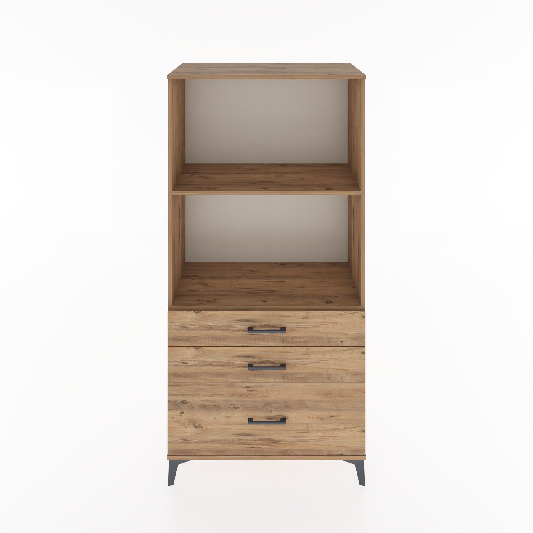 Woodntry Modular Cabinet Pine 88x44x170 cm with Drawers and Shelves CR42-3