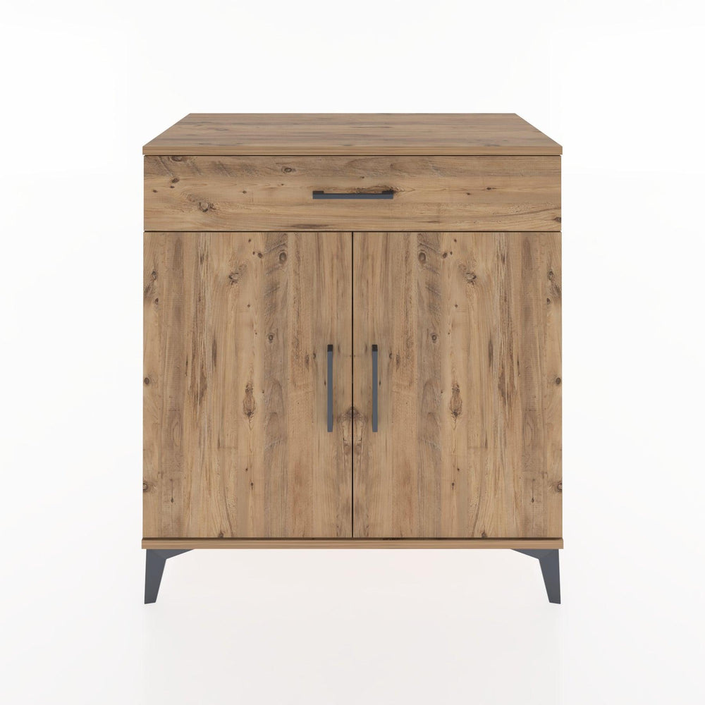 Woodntry Modüler Şifonyer Çam 88x44x84 cm Kapaklı ve Çekmeceli KC80-3