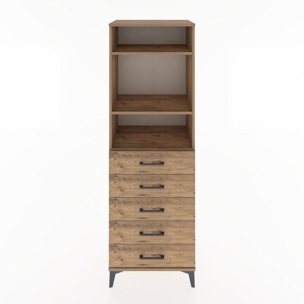 Woodntry Modular Cabinet Pine 60x44x170 cm with Drawers and Shelves CR35-3