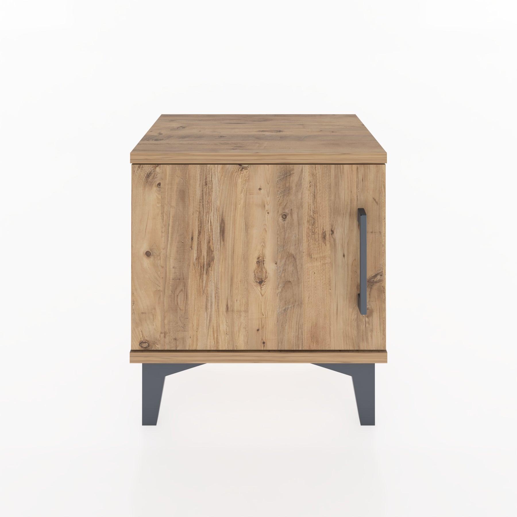 Woodntry Modüler Komodin Tek Kapaklı 44x30x36 cm Çam - Woodntry