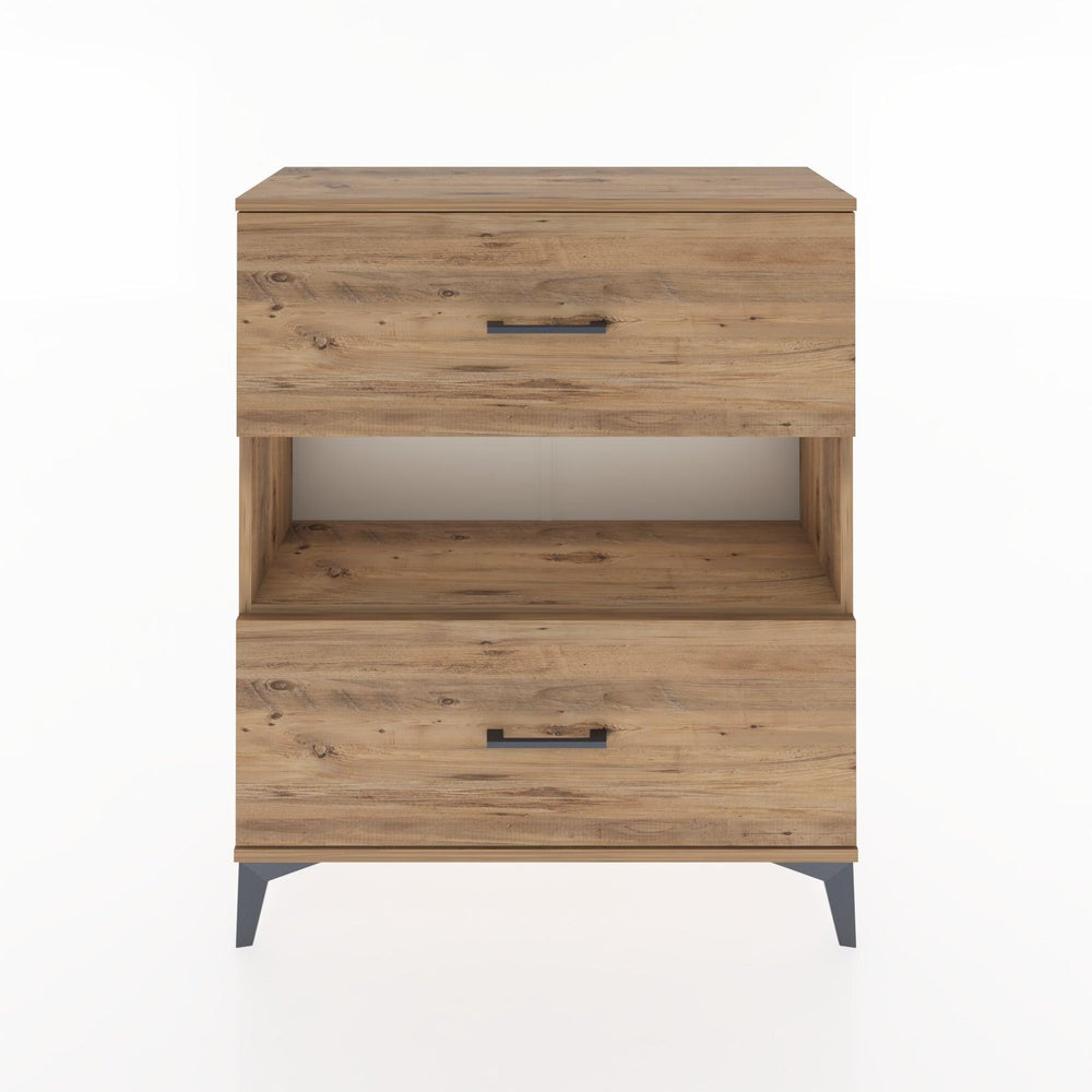 Woodntry Modüler Şifonyer Çam 88x30x94 cm Çekmeceli ve Raflı CR17-3