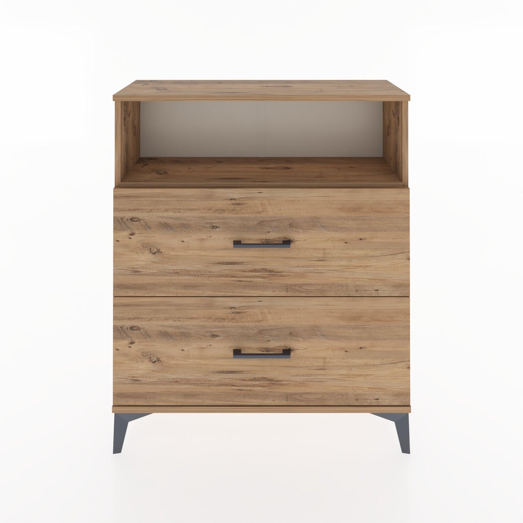 Woodntry Modular Dresser Pine 88x30x94 cm with Drawers and Shelves CR16-3
