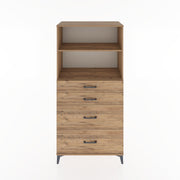 Woodntry Modüler Dolap Çam 88x44x170 cm Çekmeceli ve Raflı CR47-3