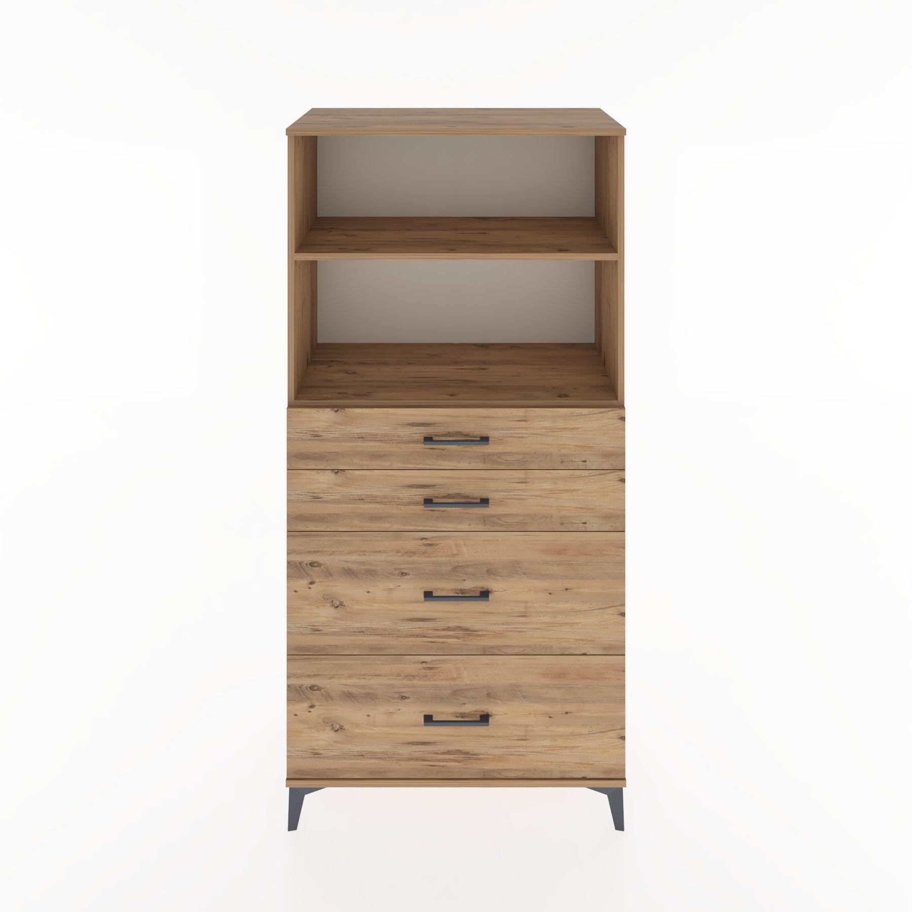 Woodntry Modular Cabinet Pine 88x44x170 cm with Drawers and Shelves CR47-3