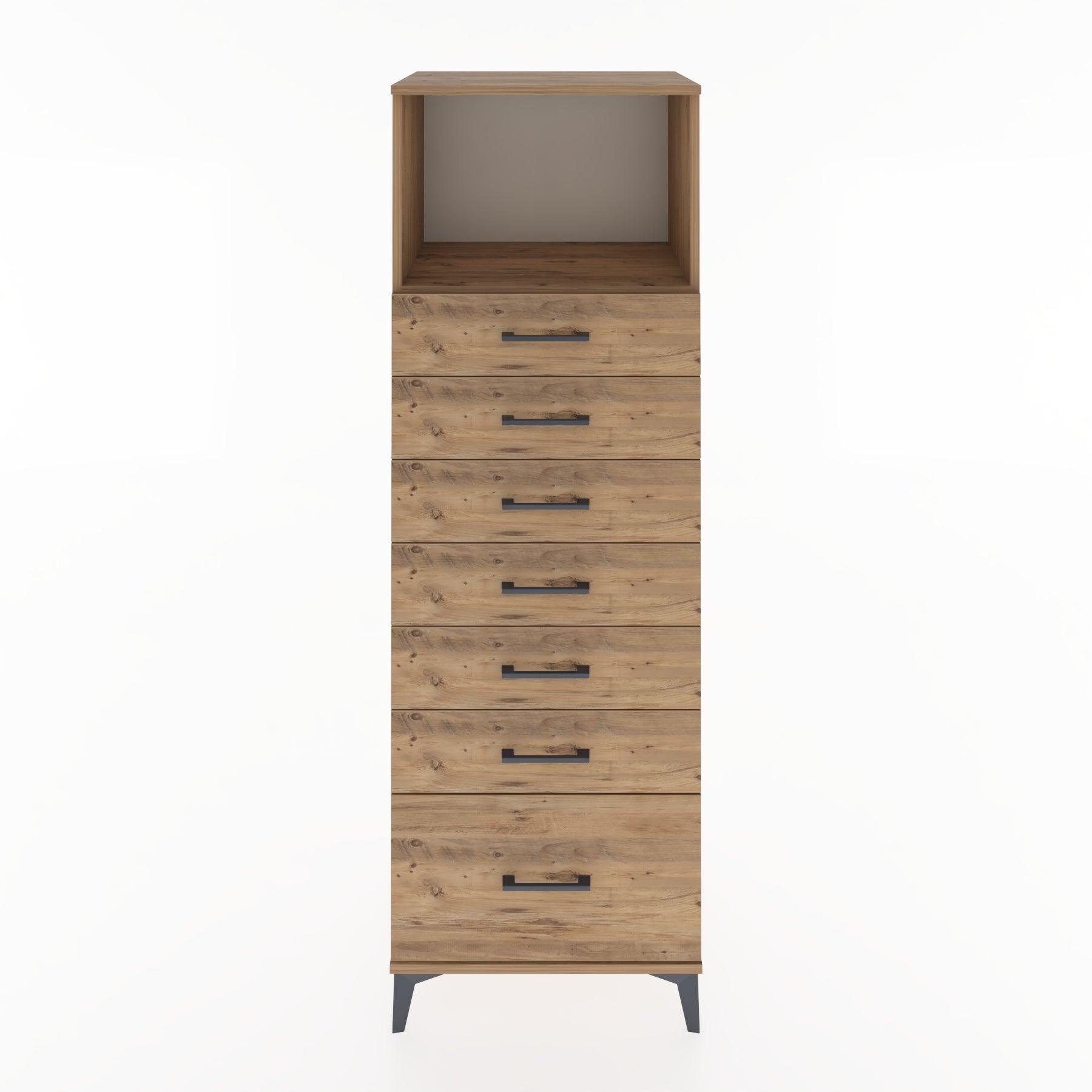 Woodntry Modular Cabinet Pine 60x44x170 cm with Drawers and Shelves CR38-3