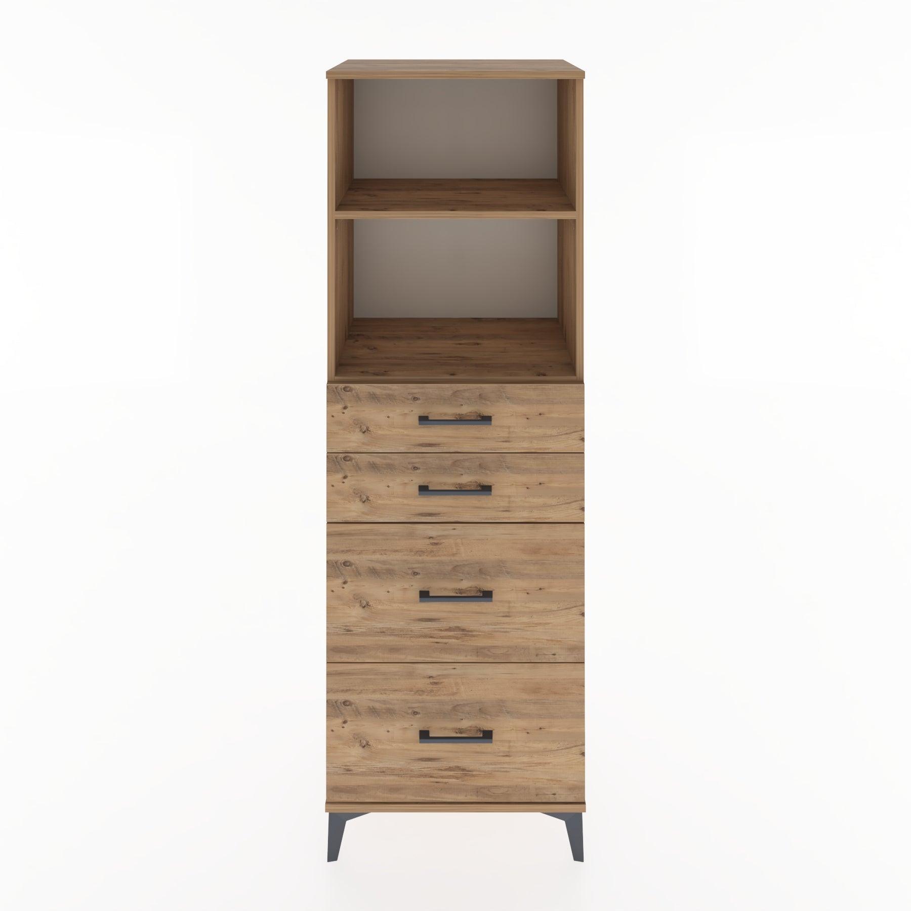 Woodntry Modular Cabinet Pine 60x44x170 cm with Drawers and Shelves CR46-3