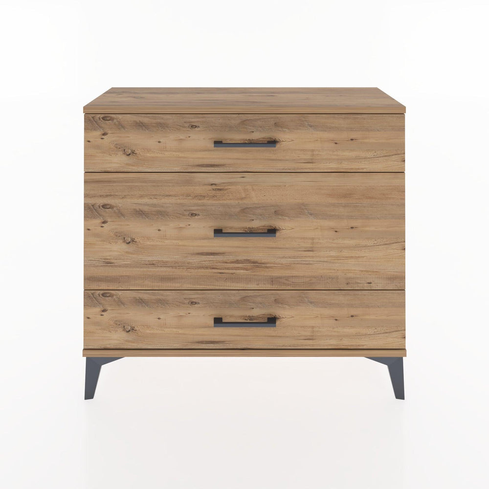 Woodntry Modüler Şifonyer Üç Çekmeceli V5 88x30x68 cm Çam - Woodntry