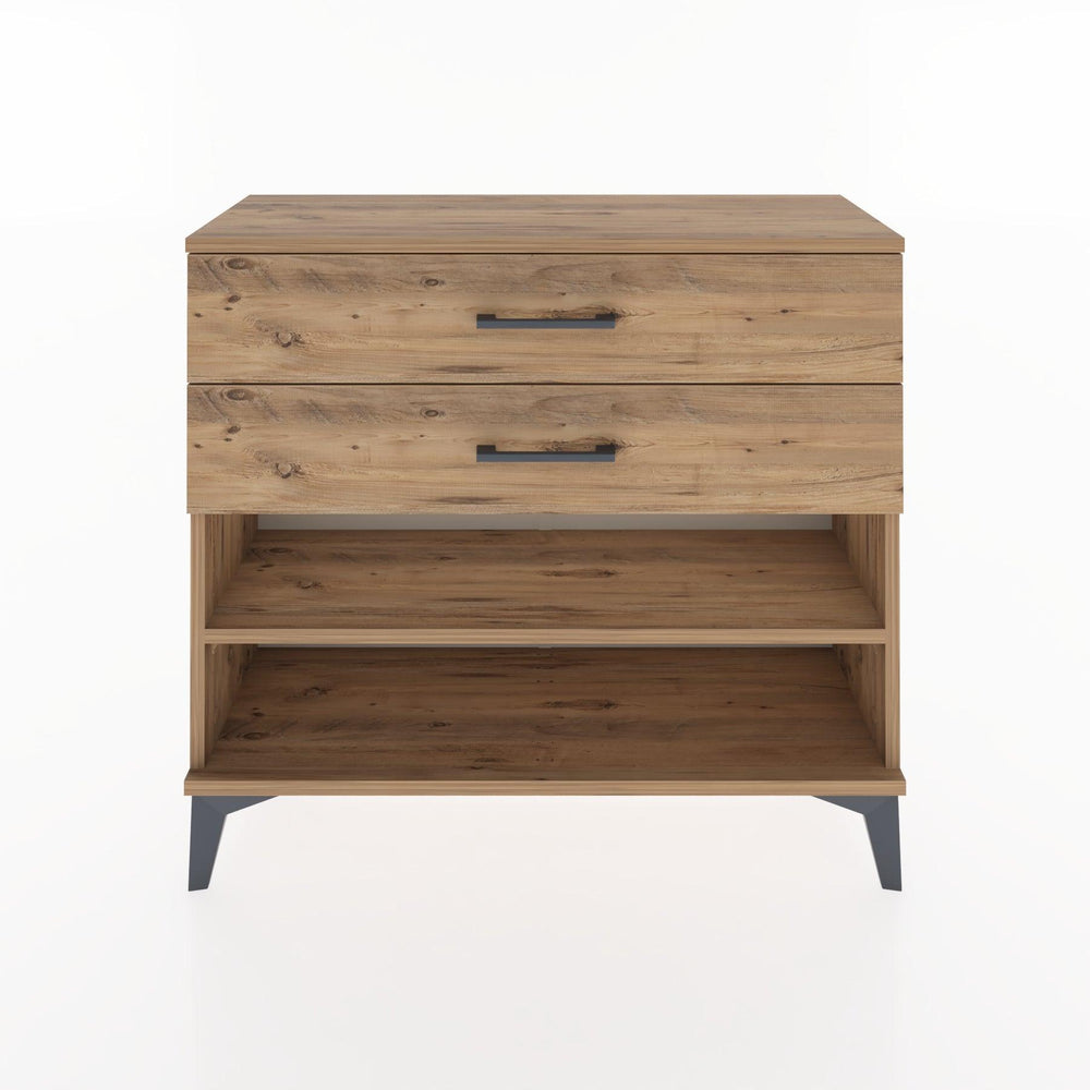 Woodntry Modüler Şifonyer İki Çekmeceli V1 88x30x68 cm Çam - Woodntry