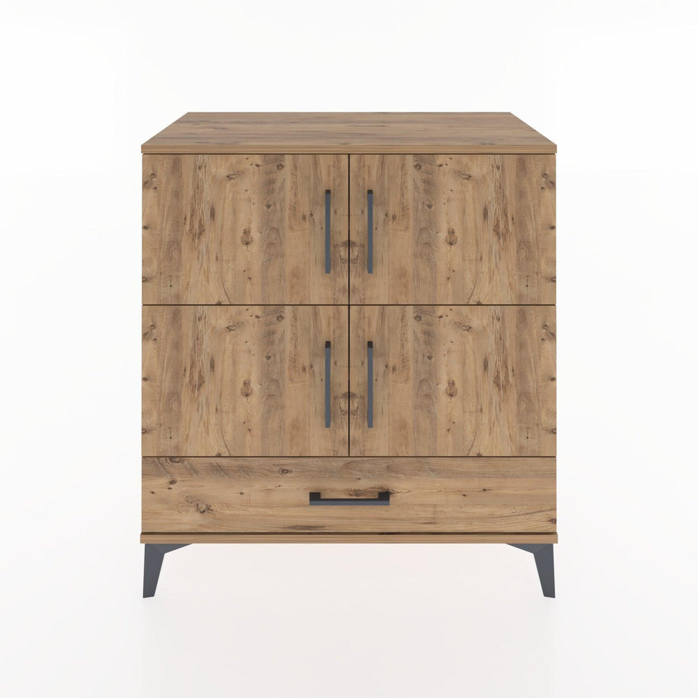 Woodntry Modüler Şifonyer Çam 88x44x84 cm Kapaklı ve Çekmeceli KC91-3