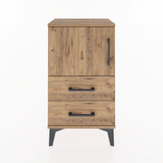 Woodntry Modüler Komodin Kapaklı 2 Çekmeceli 44x30x68 cm Çam - Woodntry