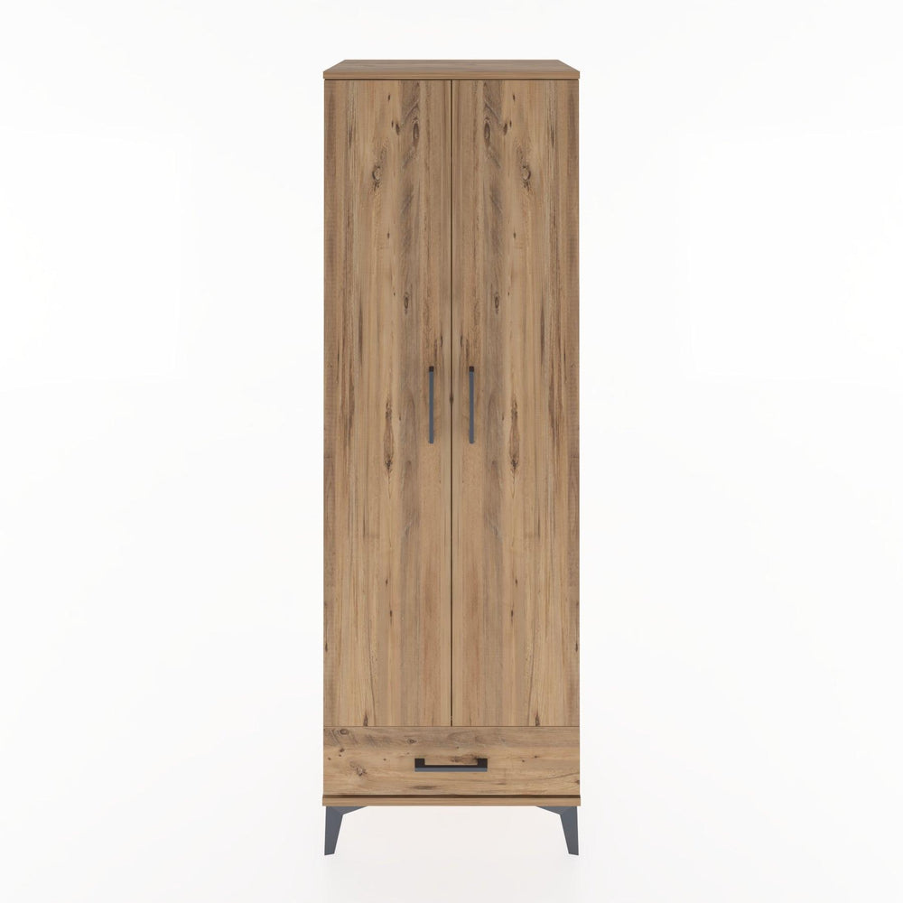 Woodntry Modüler Dolap Çam 60x44x170 cm Kapaklı ve Çekmeceli KC30-3