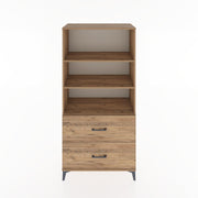 Woodntry Modüler Dolap Çam 88x44x170 cm Çekmeceli ve Raflı CR49-3