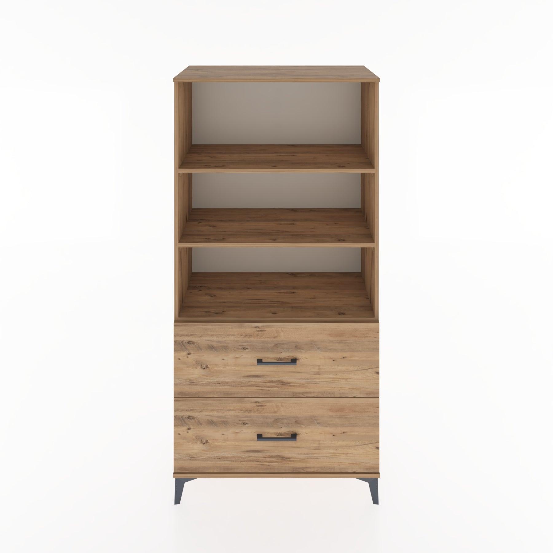 Woodntry Modular Cabinet Pine 88x44x170 cm with Drawers and Shelves CR49-3