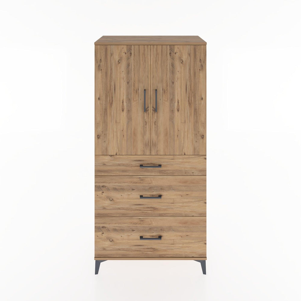 Woodntry Modular Cabinet Pine 88x44x170 cm with Doors and Drawers KC20-3