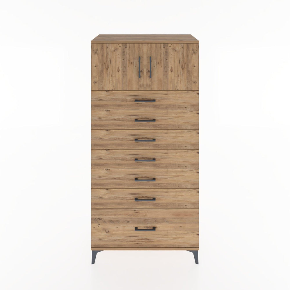 Woodntry Modular Cabinet Pine 88x44x170 cm with Doors and Drawers KC10-3