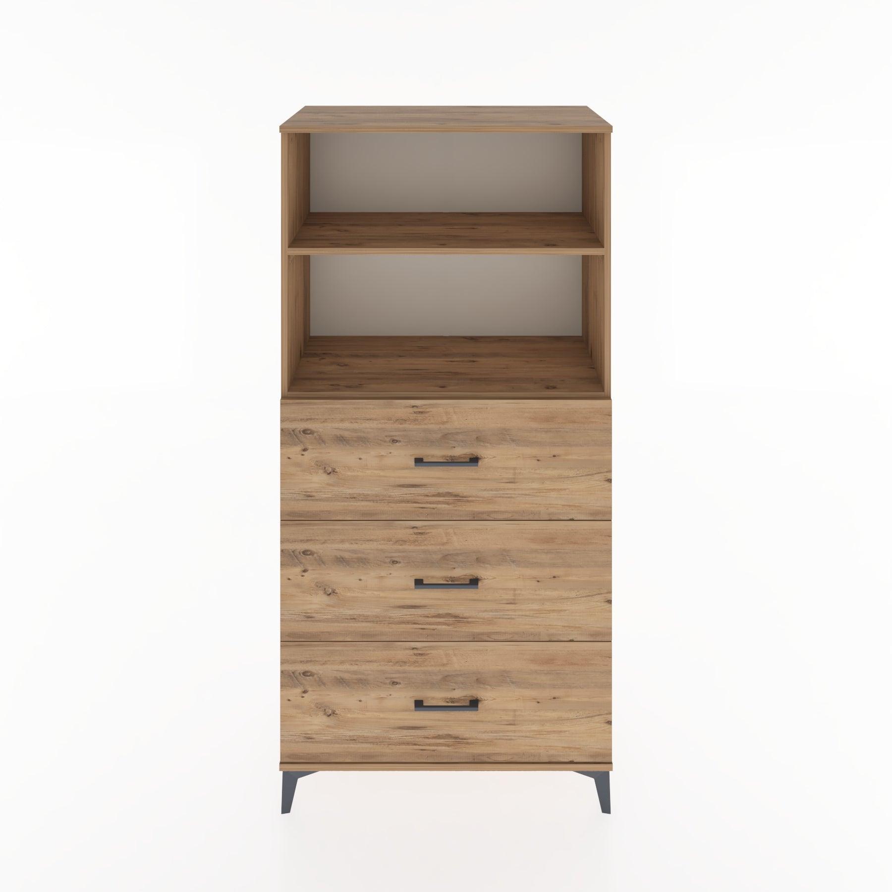 Woodntry Modular Cabinet Pine 88x44x170 cm with Drawers and Shelves CR52-3