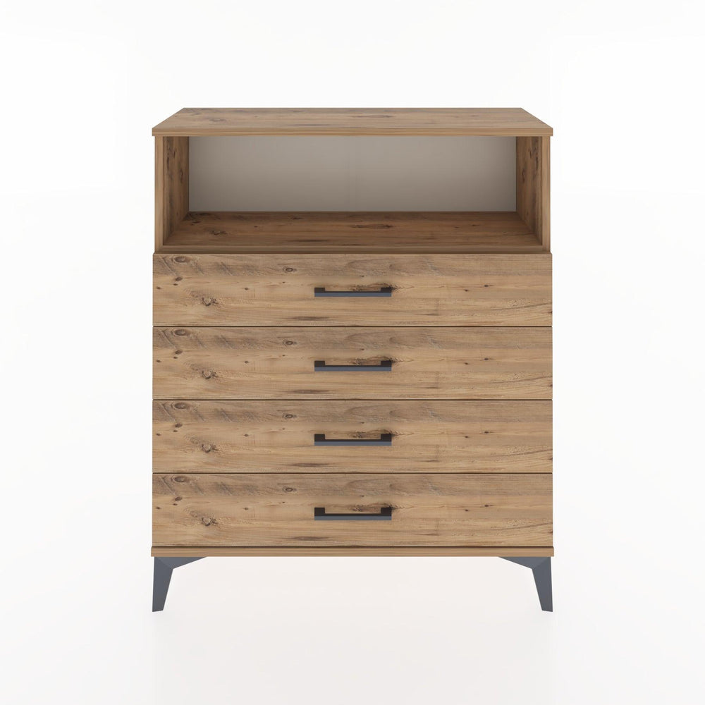 Woodntry Modular Dresser Pine 88x30x94 cm with Drawers and Shelves CR19-3
