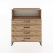 Woodntry Modüler Şifonyer Çam 88x30x94 cm Çekmeceli ve Raflı CR19-3