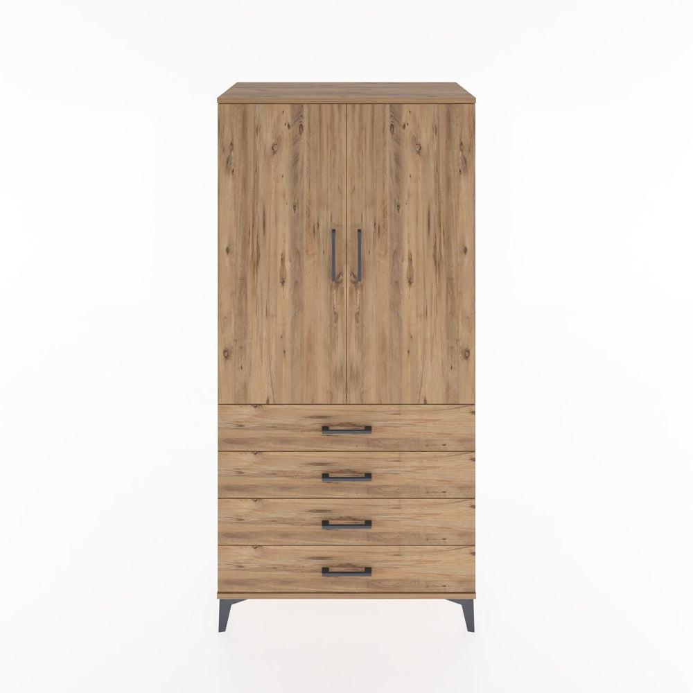Woodntry Modular Cabinet Pine 88x44x170 cm with Doors and Drawers KC5-3