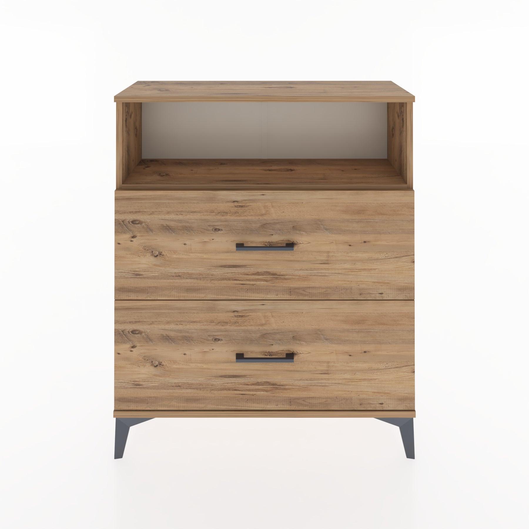 Woodntry Modular Dresser Pine 88x30x94 cm with Drawers and Shelves CR14-3
