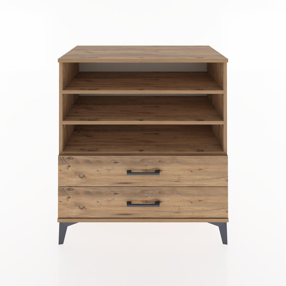 Woodntry Modüler Şifonyer Çam 88x44x84 cm Çekmeceli ve Raflı CR15-3