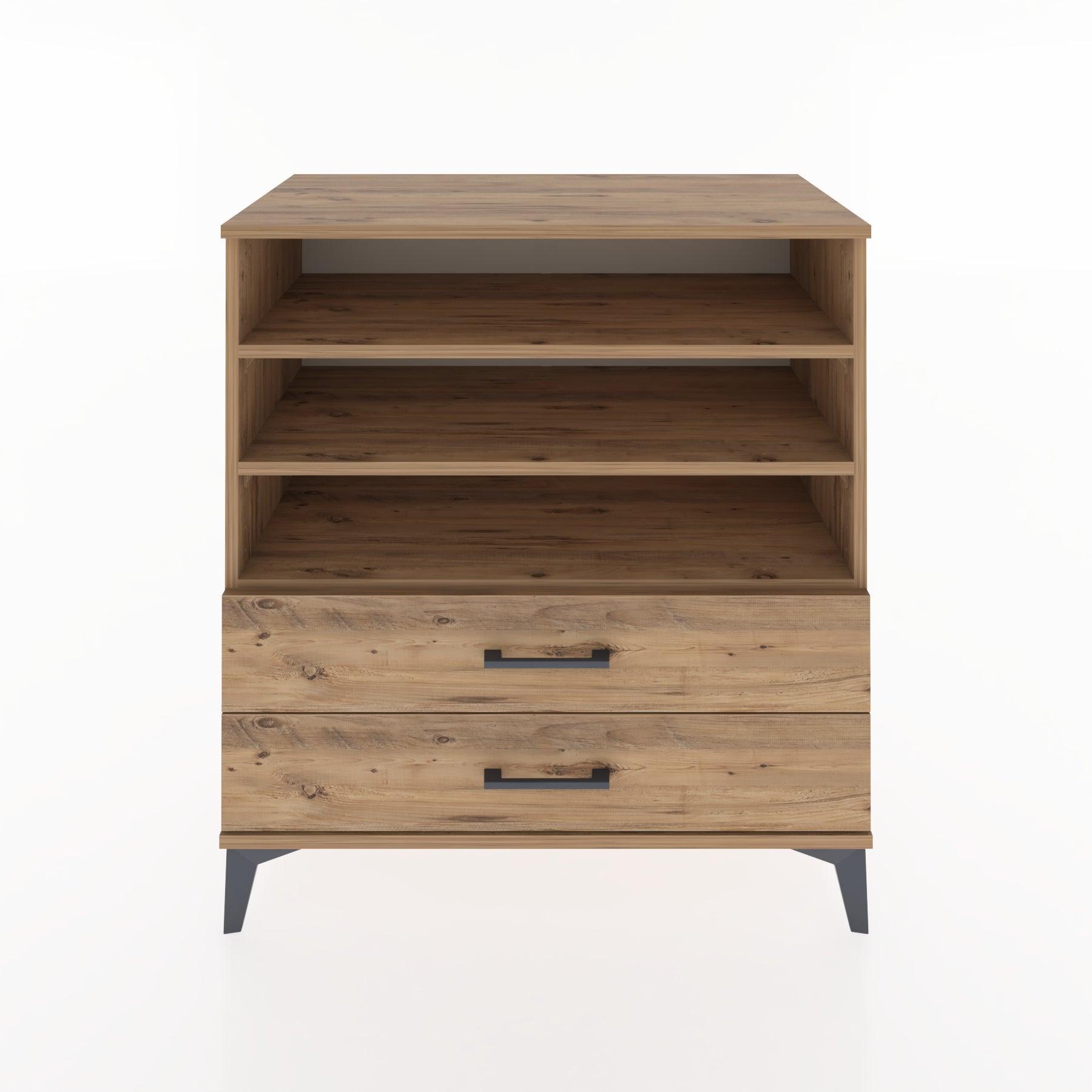 Woodntry Modular Dresser Pine 88x44x84 cm with Drawers and Shelves CR15-3