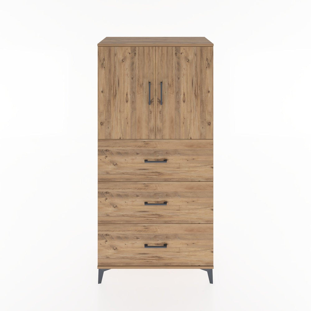 Woodntry Modular Cabinet Pine 88x44x170 cm with Doors and Drawers KC24-3