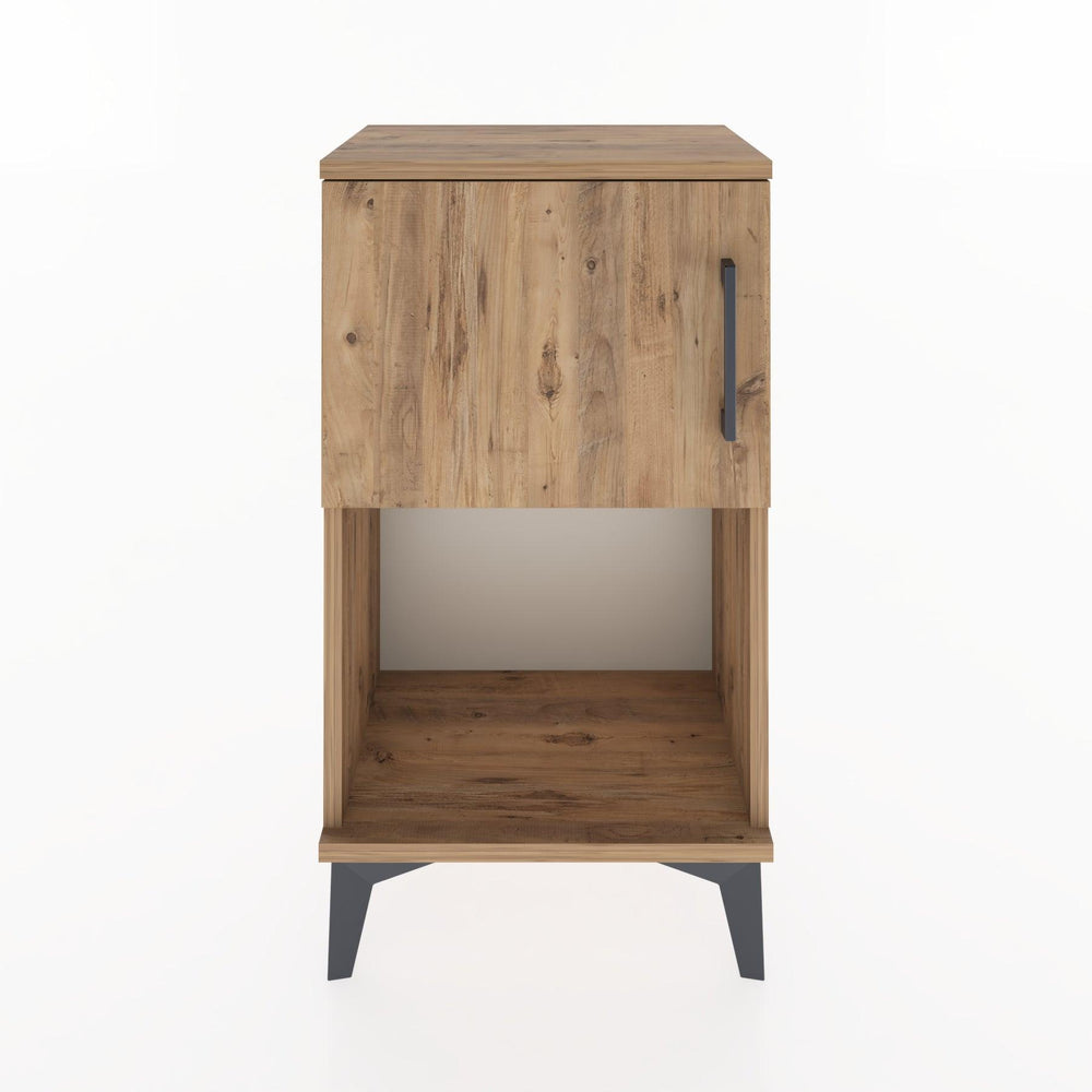 Woodntry Modüler Komodin Raf ve Tek Kapaklı V2 44x30x68 cm Çam - Woodntry