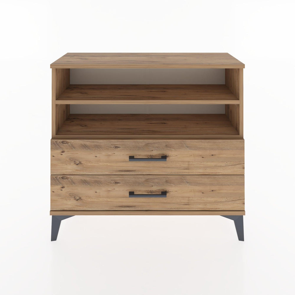 Woodntry Modüler Şifonyer İki Çekmeceli V2 88x30x68 cm Çam - Woodntry