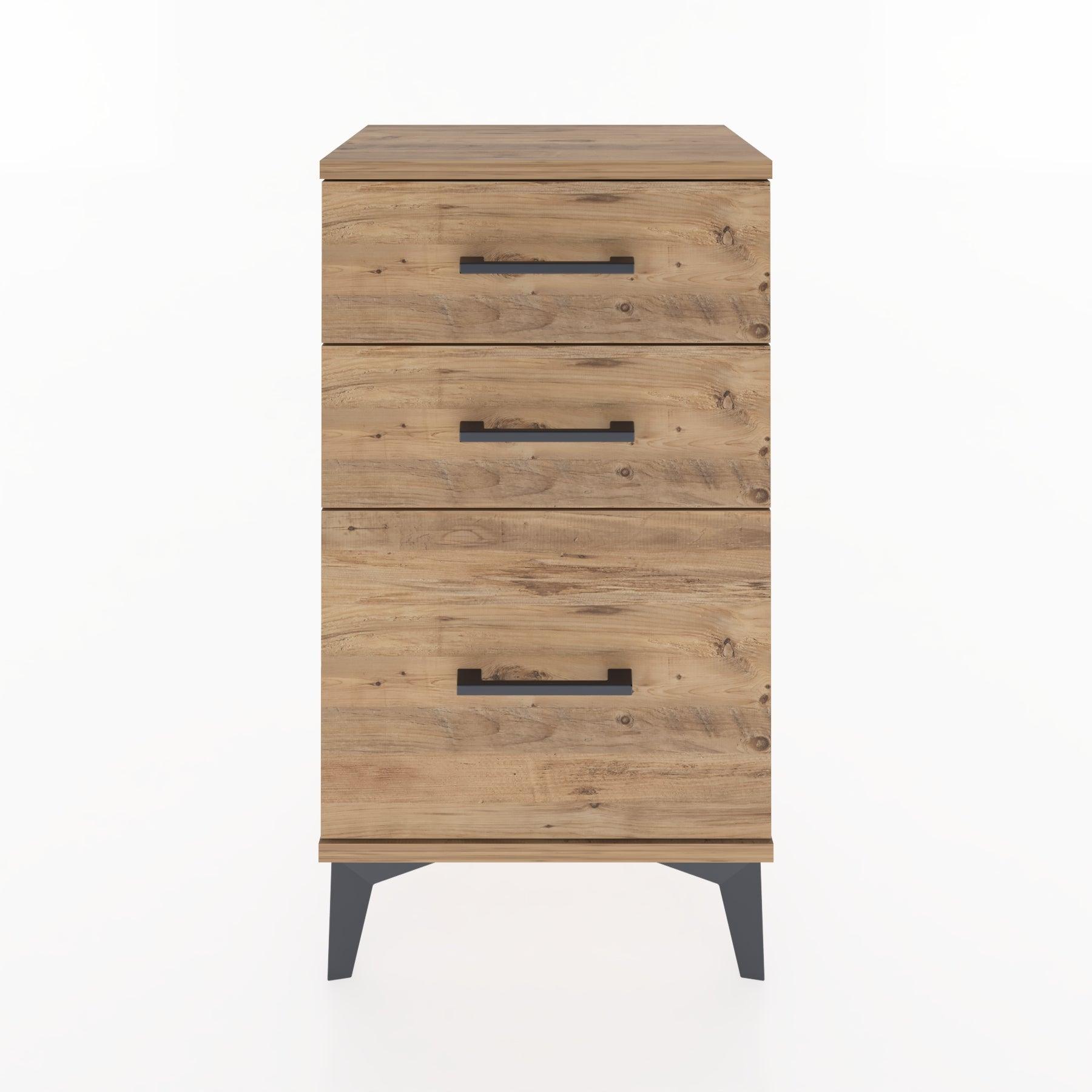 Woodntry Modüler Komodin Üç Çekmeceli V2 44x30x68 cm Çam - Woodntry