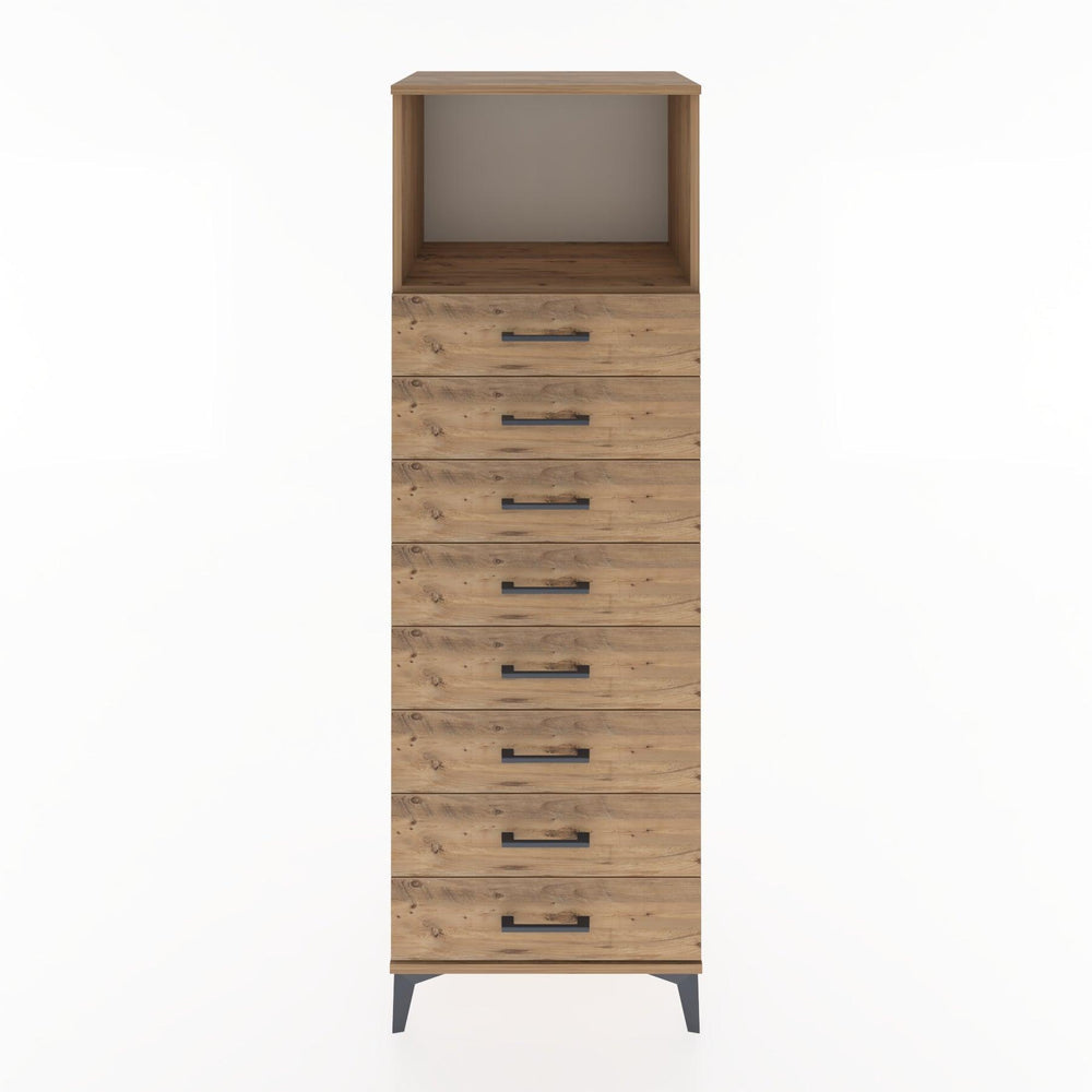 Woodntry Modüler Dolap Çam 60x44x170 cm Çekmeceli ve Raflı CR32-3