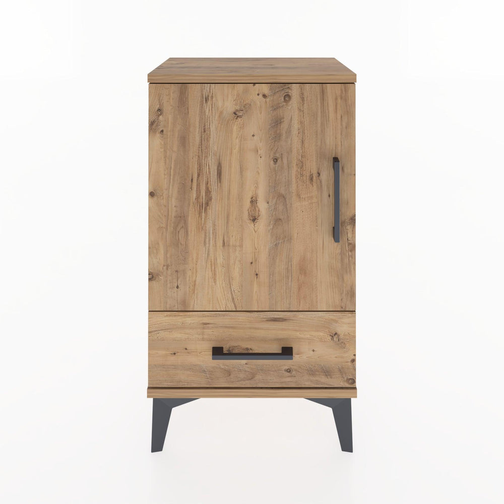 Woodntry Modüler Komodin Çekmece ve Kapaklı V3 44x30x68 cm Çam - Woodntry