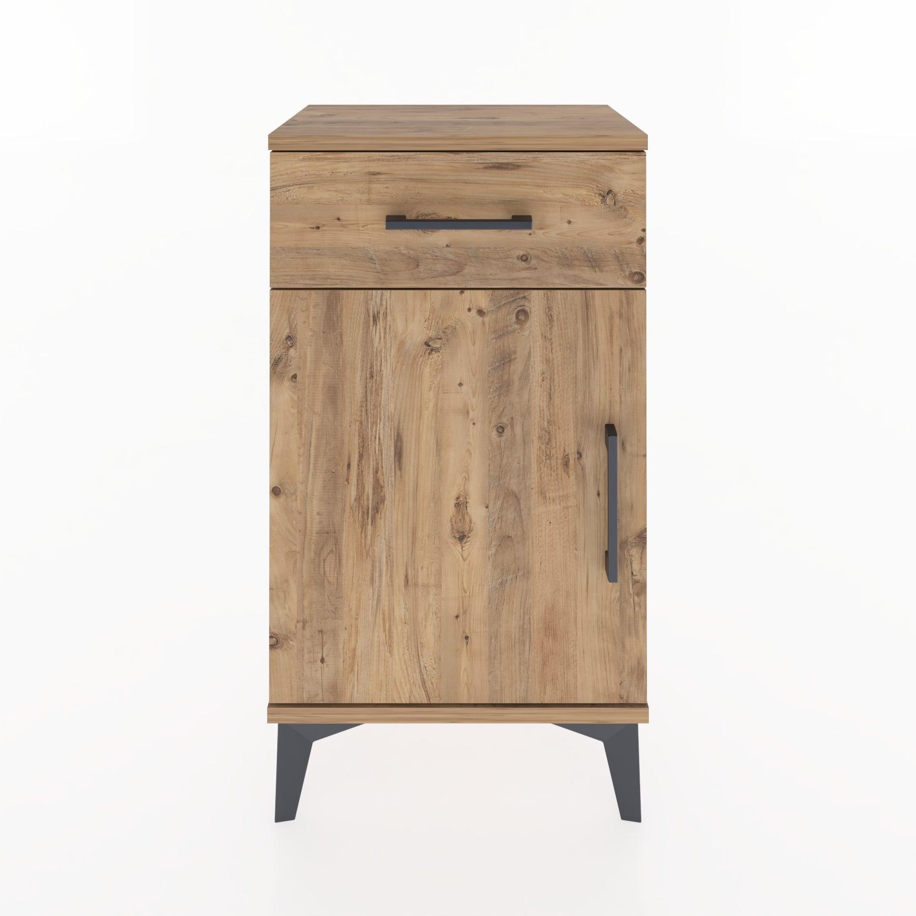 Woodntry Modüler Komodin Çekmece ve Kapaklı V4 44x30x68 cm Çam - Woodntry
