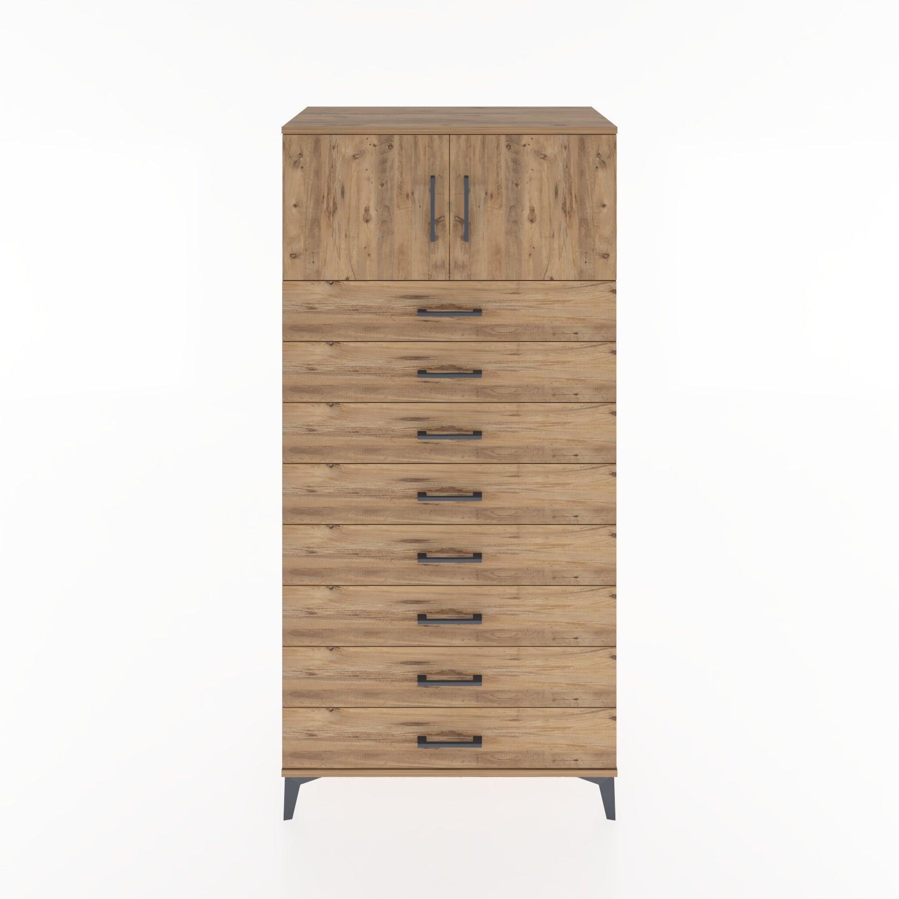Woodntry Modular Cabinet Pine 88x44x170 cm with Doors and Drawers KC1-3