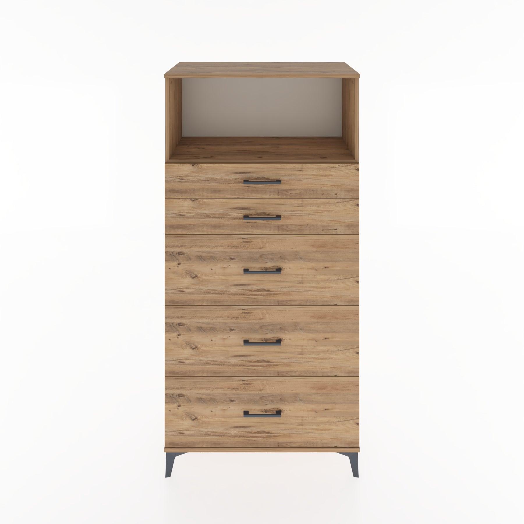 Woodntry Modular Cabinet Pine 88x44x170 cm with Drawers and Shelves CR50-3