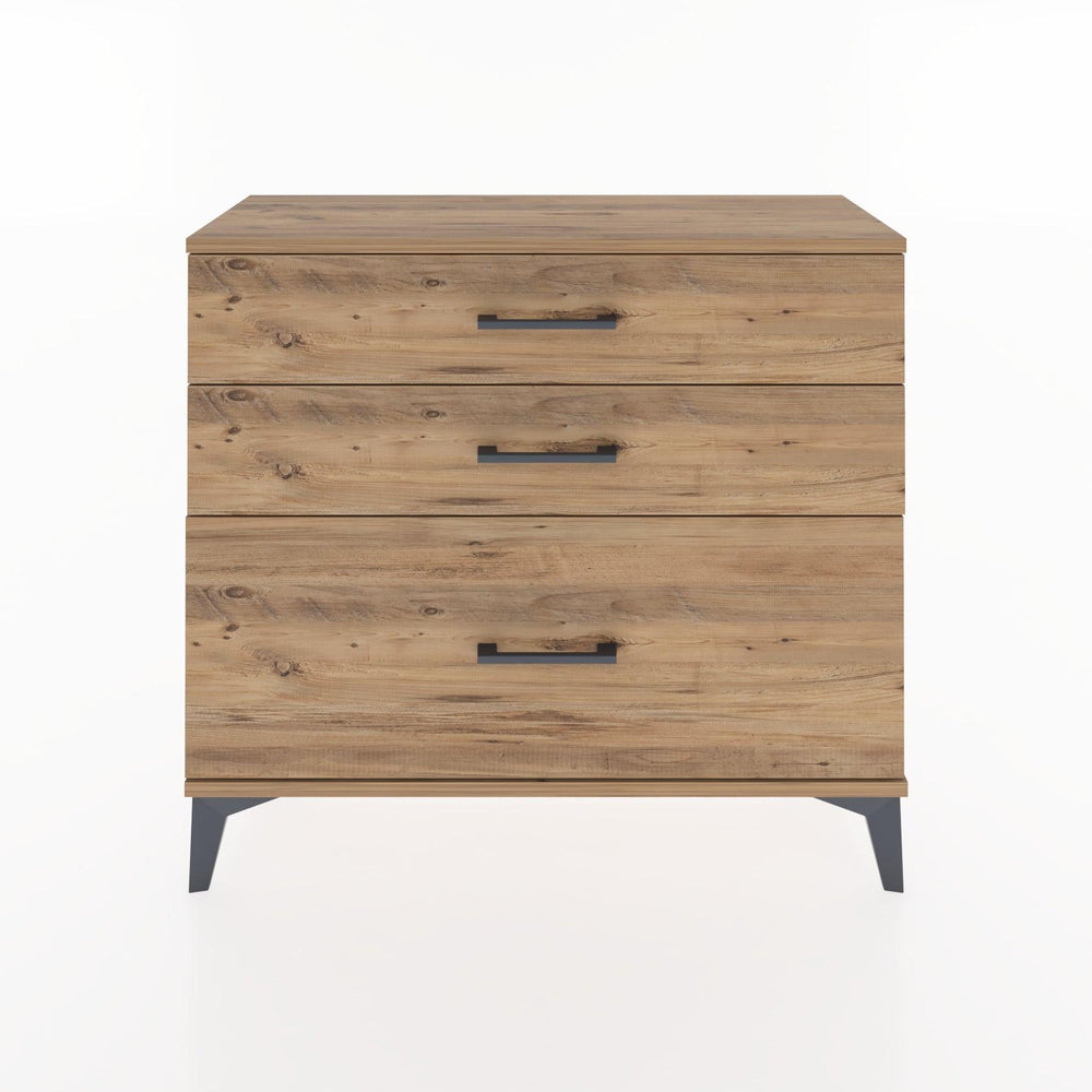 Woodntry Modüler Şifonyer Üç Çekmeceli V3 88x30x68 cm Çam - Woodntry