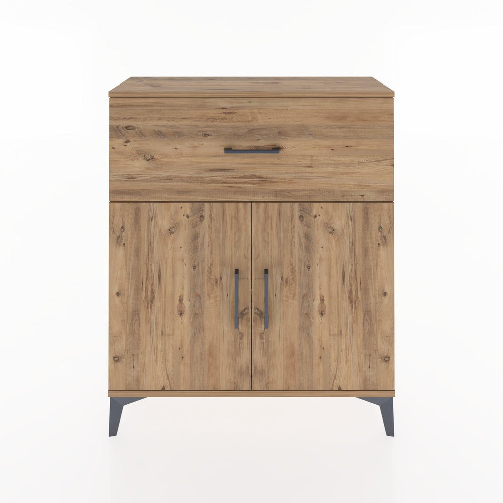 Woodntry Modüler Şifonyer Çam 88x30x94 cm Kapaklı ve Çekmeceli KC9-3