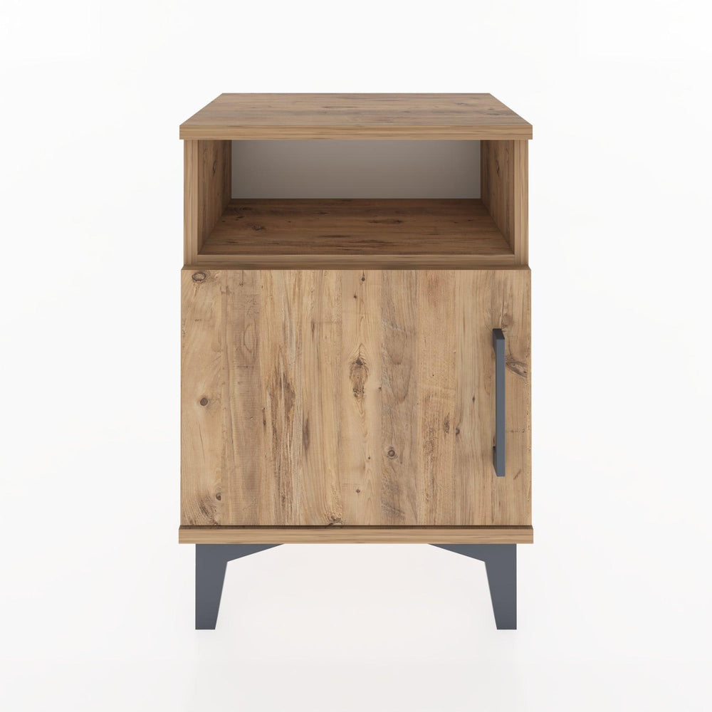 Woodntry Modüler Komodin Raf ve Tek Kapaklı 44x30x52 cm Çam - Woodntry