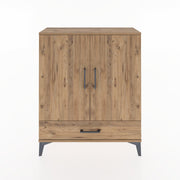 Woodntry Modüler Şifonyer Çam 88x30x94 cm Kapaklı ve Çekmeceli KC2-3