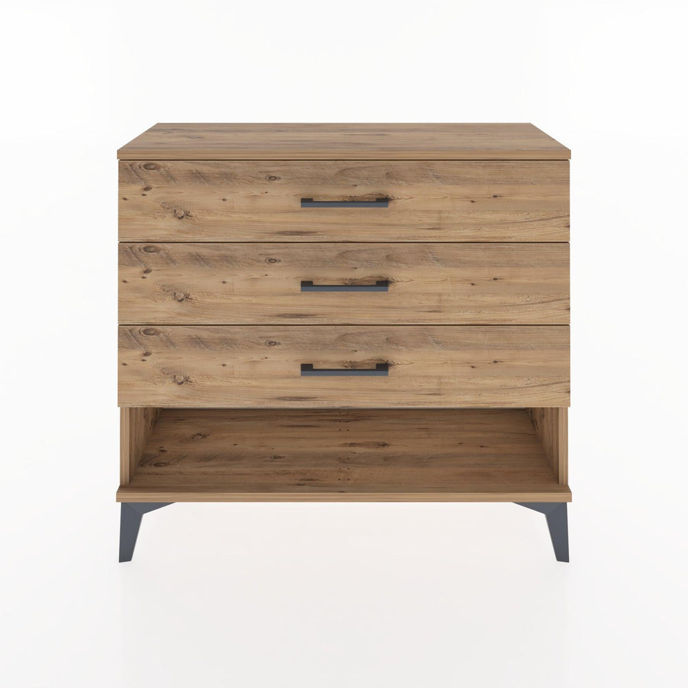 Woodntry Modüler Şifonyer Üç Çekmeceli V1 88x30x68 cm Çam - Woodntry