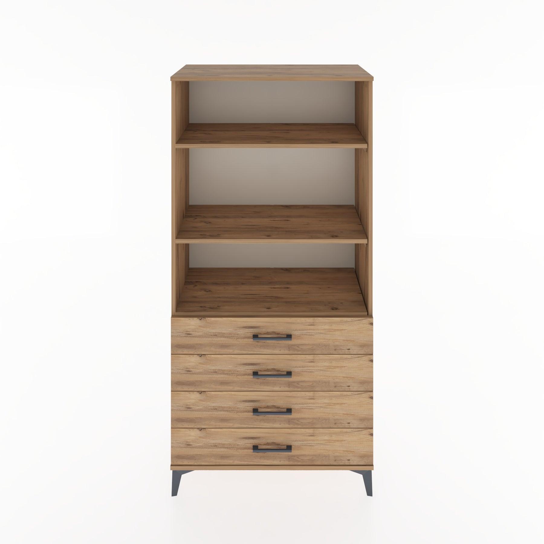 Woodntry Modular Cabinet Pine 88x44x170 cm with Drawers and Shelves CR36-3
