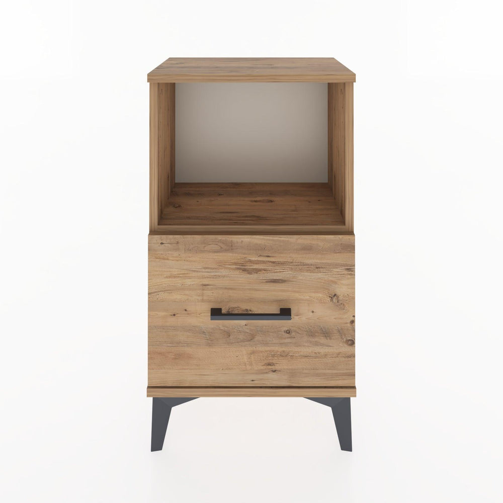 Woodntry Modüler Komodin Tek Çekmece ve Raflı V2 44x30x68 cm Çam - Woodntry