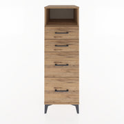 Woodntry Modüler Dolap Çam 44x30x122 cm Çekmeceli ve Raflı CR101-3