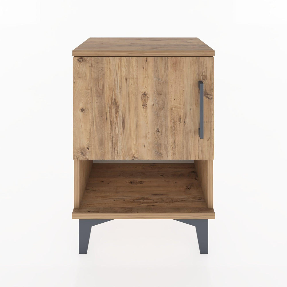 Woodntry Modüler Komodin Tek Kapak ve Raflı 44x30x52 cm Çam - Woodntry