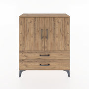 Woodntry Modüler Şifonyer Çam 88x30x94 cm Kapaklı ve Çekmeceli KC6-3