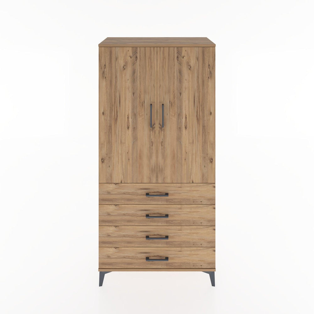Woodntry Modular Cabinet Pine 88x44x170 cm with Doors and Drawers KC27-3